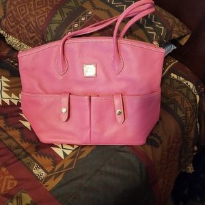 Hot Pink Dooney and Bourke Florentine Leather Tote